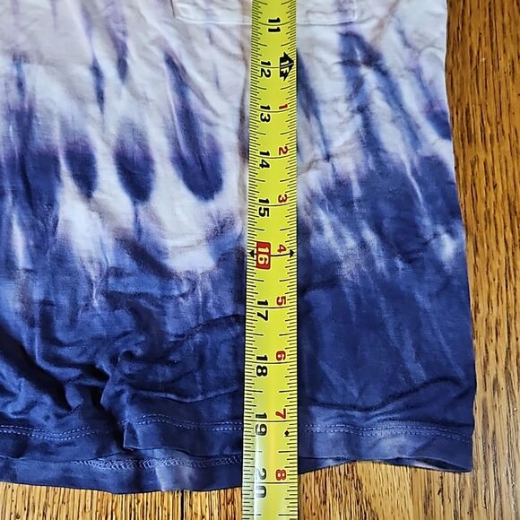 Wallflower Junior M 3/4 Sleeve Tie Dye White & Purple Top - Picture 4 of 5